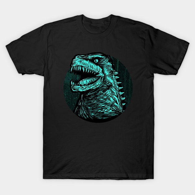 Neon Godzilla T-Shirt by DeathAnarchy